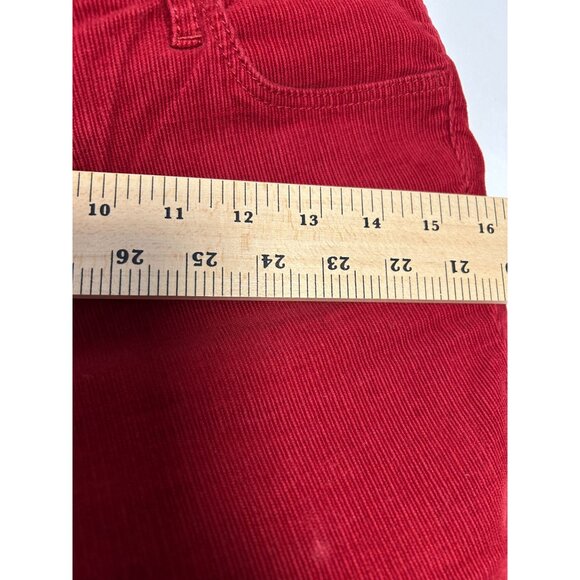 Loft Red Flare Crop Corduroy Pants Size 24 Women's - Picture 6 of 15